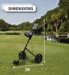 Jef World Of Golf Deluxe Steel Golf Cart, Black