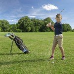PGA TOUR Youth Golf Club Set – 10-Piece Right-Handed Kids Golf Set for Ages 8-12 (4’8”-5’2”) – Beginner Junior Golf Clubs with Lightweight Stand Bag, Mallet Putter, Hybrid, Driver & More