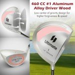 Tangkula 9 Pieces Women's Complete Golf Clubs Set Right Hand, Includes 460cc Alloy #1 Driver & #3 Fairway Wood & #4 Hybrid & #6/#7/#8/#9/#P Irons, Putter, Golf Club Set