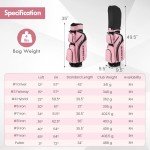GYMAX Complete Golf Club Set for Women, 14 PCS Right Hand Golf Set with #1 Driver & #3 Fairway & #4 Hybrid & #6/#7/#8/#9/#P Irons, Putter & Head Covers, Ladies Golf Clubs Full Set (Pink)