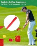 HOTWIND 2 Pack Backyard Golf Game Clubs with 5”x 3.5” Oversize Heads and 36” Lightweight Carbon Shaft for Adults Play Outdoor Golf Yard Game in Grass Parks and Yards Hit Plastic and Foam Balls