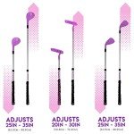 Franklin Sports Golf Set - Youth Adjustable Plastic Golf Club Set - Kids Golf Set with Bag & Balls - Adjustable Length Clubs For Toddlers - Pink
