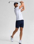 Obla Mens Golf Polo Shirts Short Sleeve Dry Fit Performance Moisture Wicking Casual Print Collared Golf Shirts for Men(White Golf Clubs_XL)