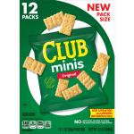 (4 pack) Club Minis Original Mini Crackers, Lunch Snacks, 12 Count