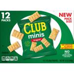 (4 pack) Club Minis Original Mini Crackers, Lunch Snacks, 12 Count