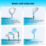 Naipo 6-Piece Golf Club Set Junior Complete Set for Right Handed with Stand Bag & 1 Head Cover