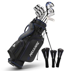 MaxKare Complete Golf Clubs Set Golf Men's Regular 9-Piece Complete Set, 3 Head Covers, Stand Bag - Right Hand, Blue