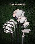 Naipo Golf Clubs Set Complete Golf 12 pcs Club Set Steel Shafts, Putter, Deluxe Stand Bag & 3 Bonus Head Covers