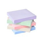 Navrex Sticky Notes, 100 Sheets/Pad, 3x3 Self-Stick Notes, 5 Colors Pastel Stick Notes, 2X Super Sticky