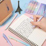 Drawdart Gel Pens, 12 Pcs Smooth Writing Pens No Bleed & Smear, Black Ink Cute Pens Fine Point (0.5mm), Retractable Aesthetic Journaling Pens School Office Supplies for Women & Men