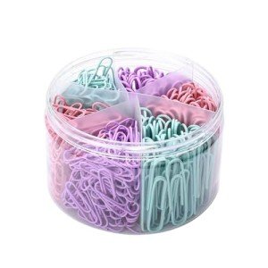 XUELUN Macaron Colored Paper Clips, 1.1" Medium Paper Clip（28mm, 600pcs Paperclips for Office Supplies and Organization