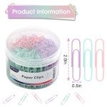 ‌ZYFOFFICE Macaron-Colored Jumbo Paper Clips, 2 Inch (50mm), 300-Pack for Office, Home & School Supplies