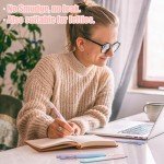 Drawdart Gel Pens, 12 Pcs Smooth Writing Pens No Bleed & Smear, Black Ink Cute Pens Fine Point (0.5mm), Retractable Aesthetic Journaling Pens School Office Supplies for Women & Men