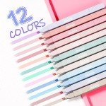 GOTIDEAL Aesthetic Cute Pastel Highlighters set, Dual tip 12 Pack No Bleed Bible Highlighters for office, School study accessory supplies