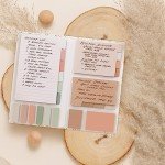 Aesthetic Pastel Sticky Notes Set of 528 with Tabs For Bible Study - Incl. Sturdy Cover to Keep Your Notes Safe - Cute School Accessories, College, Students, Teachers or Office Desk Supplies for Women