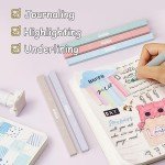GOTIDEAL Aesthetic Cute Pastel Highlighters set, Dual tip 12 Pack No Bleed Bible Highlighters for office, School study accessory supplies