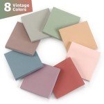 Sticky Notes 3x3 Self-Stick Notes Pads with 8 Morandi Colors, Easy to Post for Office, School, Home, 8 Pads/Pack, 80 Sheets/Pad