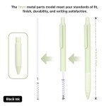 Drawdart 14-Pack Pastel Ballpoint Pens, Medium 1.0mm Black Ink, Retractable - For Smooth Writing and Journaling