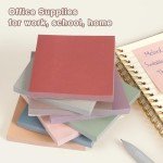 Sticky Notes 3x3 Self-Stick Notes Pads with 8 Morandi Colors, Easy to Post for Office, School, Home, 8 Pads/Pack, 80 Sheets/Pad