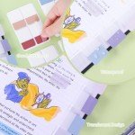 EOOUT 480 Pieces Sticky Tabs, Writable and Repositionable Filing Tabs Flags for Documents Notebooks Classification Aesthetic Office School Supplies