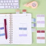 EOOUT 480 Pieces Sticky Tabs, Writable and Repositionable Filing Tabs Flags for Documents Notebooks Classification Aesthetic Office School Supplies
