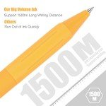 Drawdart 14-Pack Pastel Ballpoint Pens, Medium 1.0mm Black Ink, Retractable - For Smooth Writing and Journaling