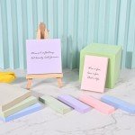 BAYTORY 6 Pads Soft Pastel Sticky Notes, Memo Sticky Note, Colorful Self-Stick Note Easy to Post for Office School Home Study (3 x 3 Inch & 3 x 2 Inch & 3 x 0.7 Inch)