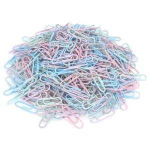 Tamaki 500 PCS Paper Clips, Medium Size Colored Paper Clip, Colored Paper Clips for Paper Work Office School and Personal Use