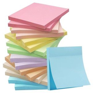 HQCME 16 Pack Sticky Notes 3x3 in Post, Pastel Colors Sticky Note Pads, Recyclable, Sticky Notes Bulk Easy to Post for Home, Office, Notebook
