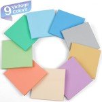 Joyberg 18 Pads Sticky Notes, 3x3” Aesthetic Sticky Notes, 9 Colors of Neutral Notes for Office, School, Home Desks, and More, 50 Sheets/Pad