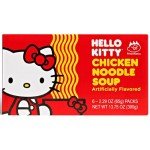 Hello Kitty Vegan Ramen Noodle Cup | 6 Pack Chicken Flavor | Premium Microwaveable Ramen Soup Mix, Asian Snacks