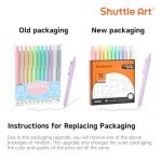 Shuttle Art Retractable Pastel Gel Ink Pens, 11 Pack Black Ink Pens, Cute Pens 0.5mm Fine Point for Writing Journaling Taking Notes School Office Home