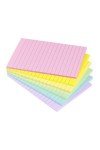 Lined Sticky Notes 4X6 in Pastel Ruled Post Stickies Colorful Super Sticking Memo Pads, 45 Sheets/pad, 6 Pads/Pack