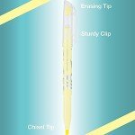 Pilot, FriXion Light Pastel Erasable Highlighters, Chisel Tip, Pack of 5, Pastel Blue, Pink, Yellow, Green & Purple