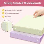 SUNEE 1 Inch Binders 3 Ring 6 Pack, Clear View Three Ring Binders PVC-Free (Fit 8.5x11 Inches) for School or Office Supplies, Pastel Binder