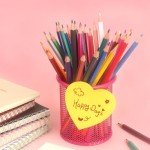 SIMONA Heart Shape Sticky Notes 8 Color Bright Colorful Sticky Pad 75 Sheets/Pad Self-Sticky Note Pads