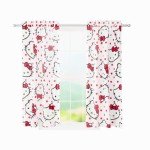 Franco Hello Kitty Kids Room Window Curtains Drapes Set, 82 in x 63 in, (Official Licensed Product)