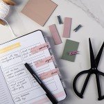 DiverseBee Transparent Sticky Notes (Includes Quick Dry Pen), Cute Clear Sticky Tabs, Translucent Page Flags Book Markers Stickers, Planner Accessories Bible Journaling Study Office Supplies (Pastel)