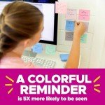 Post-it 100% Recycled Paper Super Sticky Notes, 3 in. x 3 in., 12 Pads, 70 Sheets per Pad, Wanderlust Pastels, School Supplies and Office Products