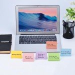 (12 Pack) Sticky Notes 3x3 Inches, ZCZN Pastel Color Self-Stick Note Pads, Colorful Sticky Notes Bulk, Easy to Post for Home, Office, School - 60 Sheets/Pad