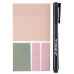 DiverseBee Transparent Sticky Notes (Includes Quick Dry Pen), Cute Clear Sticky Tabs, Translucent Page Flags Book Markers Stickers, Planner Accessories Bible Journaling Study Office Supplies (Pastel)