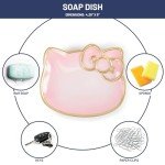 Jay Franco Hello Kitty Soap Dish - Pink Resin Sponge Holder/Jewelry Dish - Bathroom Décor