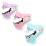 ZZTX 3 PCS Staple Remover Staple Puller Removal Tool for School Office Home 3 Pack (Pink, Blue, Purple)