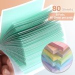 Lined Sticky Notes 3x3 Inch, 8 Pack, Light Colors, Premium Self-Adhesive Notepads, 640 Sheets, for Office, School & Home Use, Easy to Use, Reusable & Removable