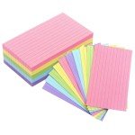 Tamaki Colored Index Cards 3 X 5, Flash Cards Ruled Note Cards for School, 200 Count, Home and Office Flash Cards for studying