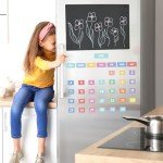 JarThenaAMCS 50Pcs Pastel Magnetic Fridge Calendar Months Days of The Week Number Magnets Date Indicators for Home Office Classroom Whiteboard Refrigerator Supplies