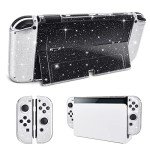 DLseego Protective Glitter Case Compatible with Switch OLED Console Updated Version, Glitter Bling Soft TPU Cover with Shock-Absorption and Anti-Scratch Design-Crystal Glitter