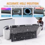 DLseego Protective Glitter Case Compatible with Switch OLED Console Updated Version, Glitter Bling Soft TPU Cover with Shock-Absorption and Anti-Scratch Design-Crystal Glitter