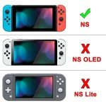 eXtremeRate PlayVital Back Cover for Nintendo Switch Console, NS Joycon Handheld Controller Separable Protector Hard Shell, Customized Dockable Protective Case for Nintendo Switch - Matcha Green