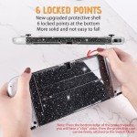 DLseego Protective Glitter Case Compatible with Switch OLED Console Updated Version, Glitter Bling Soft TPU Cover with Shock-Absorption and Anti-Scratch Design-Crystal Glitter